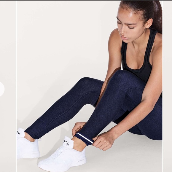 Lululemon Rush Hour Tight, Size 4. Heathered Hero Blue / Black - Picture 4 of 11